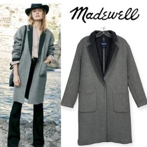 Madewell Monsieur Menswear Inspired Oversized Relaxed Wool Blend Coat
